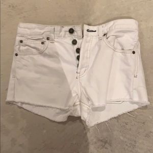 Free people white jean shorts